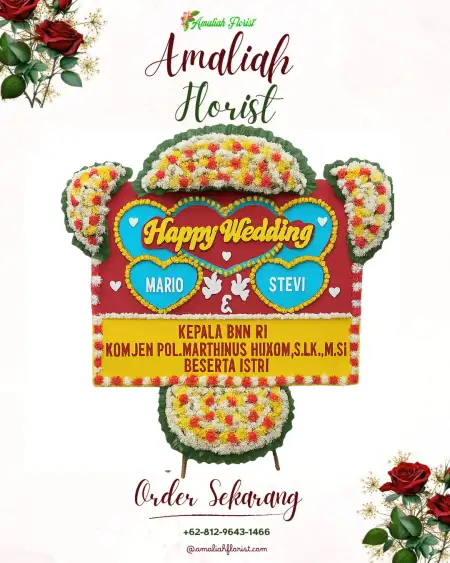 Papan Bunga Pernikahan Kasin
